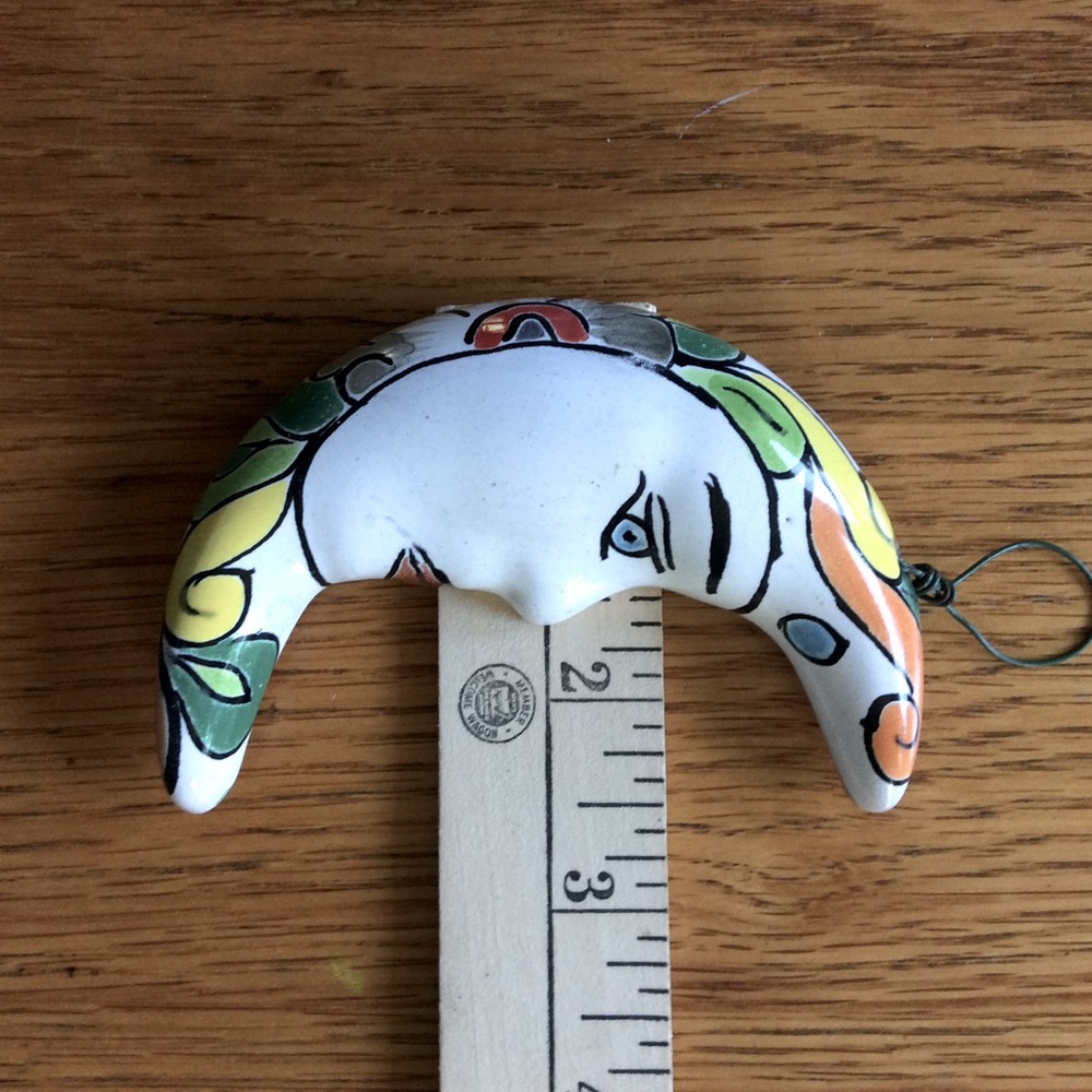 Talavera Mexican Moon: Pottery Hanging 🌙 - Picture 8 of 13